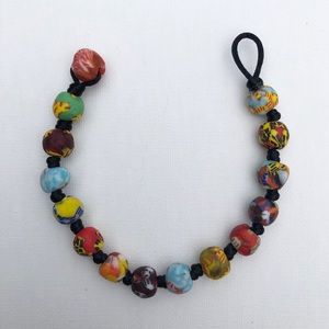 Colorful recycled glass bracelet